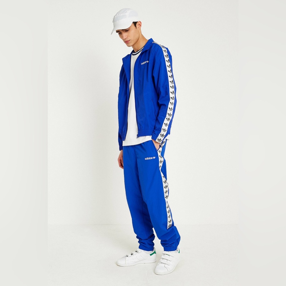 adidas Bold Blue TNT Windbreaker Track Pants Size Small